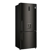 LG Nevera Bottom Freezer, 496 LTS, acabado Black Steel, Inverter Linear Compressor, Dispensador de agua, LB44SVDE