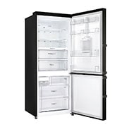 LG Nevera Bottom Freezer, 496 LTS, acabado Black Steel, Inverter Linear Compressor, Dispensador de agua, LB44SVDE