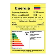 LG Nevera Bottom Freezer, 496 LTS, acabado Black Steel, Inverter Linear Compressor, Dispensador de agua, LB44SVDE