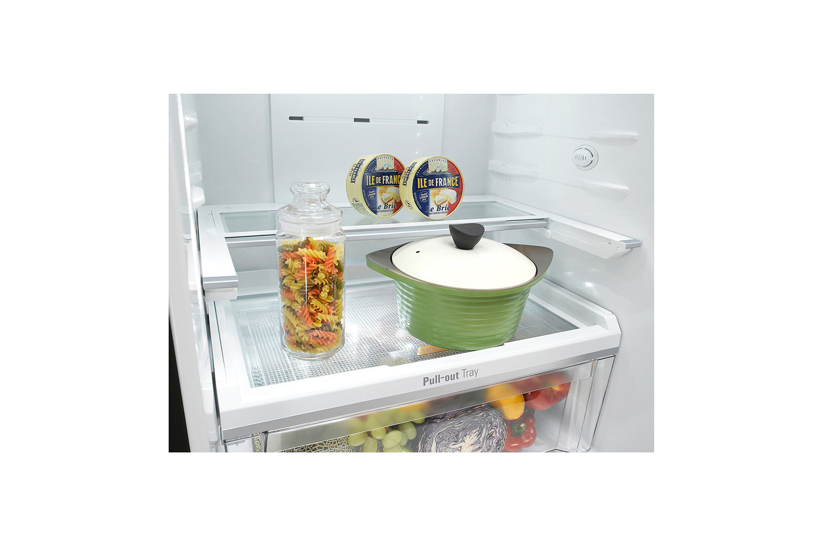 LG Nevera Bottom Freezer, 496 LTS, acabado Black Steel, Inverter Linear Compressor, Dispensador de agua, LB44SVDE