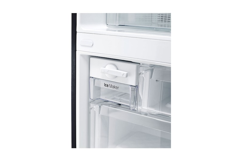 LG Nevera Bottom Freezer, 496 LTS, acabado Black Steel, Inverter Linear Compressor, Dispensador de agua, LB44SVDE