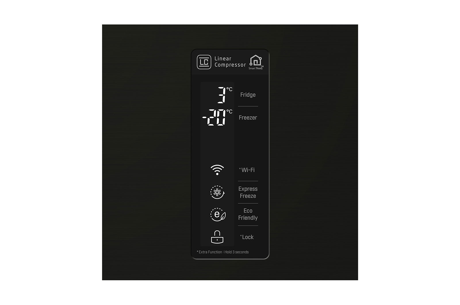 LG Nevera Bottom Freezer, 496 LTS, acabado Black Steel, Inverter Linear Compressor, Dispensador de agua, LB44SVDE