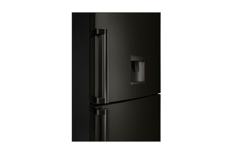 LG Nevera Bottom Freezer, 496 LTS, acabado Black Steel, Inverter Linear Compressor, Dispensador de agua, LB44SVDE