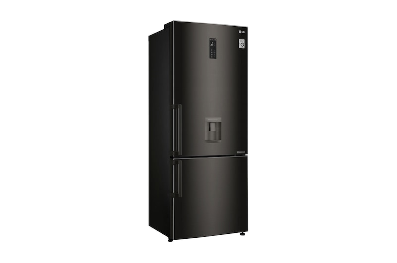 LG Nevera Bottom Freezer, 496 LTS, acabado Black Steel, Inverter Linear Compressor, Dispensador de agua, LB44SVDE