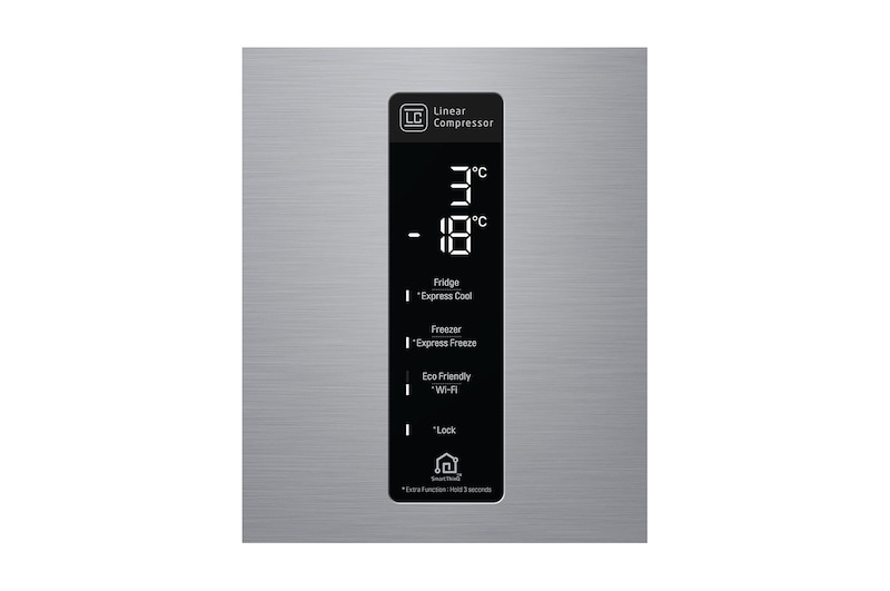 LG Nevera LG Bottom Freezer, 500lts, Tecnología NatureFRESH, Acabado Platinum Silver, LB45SPP