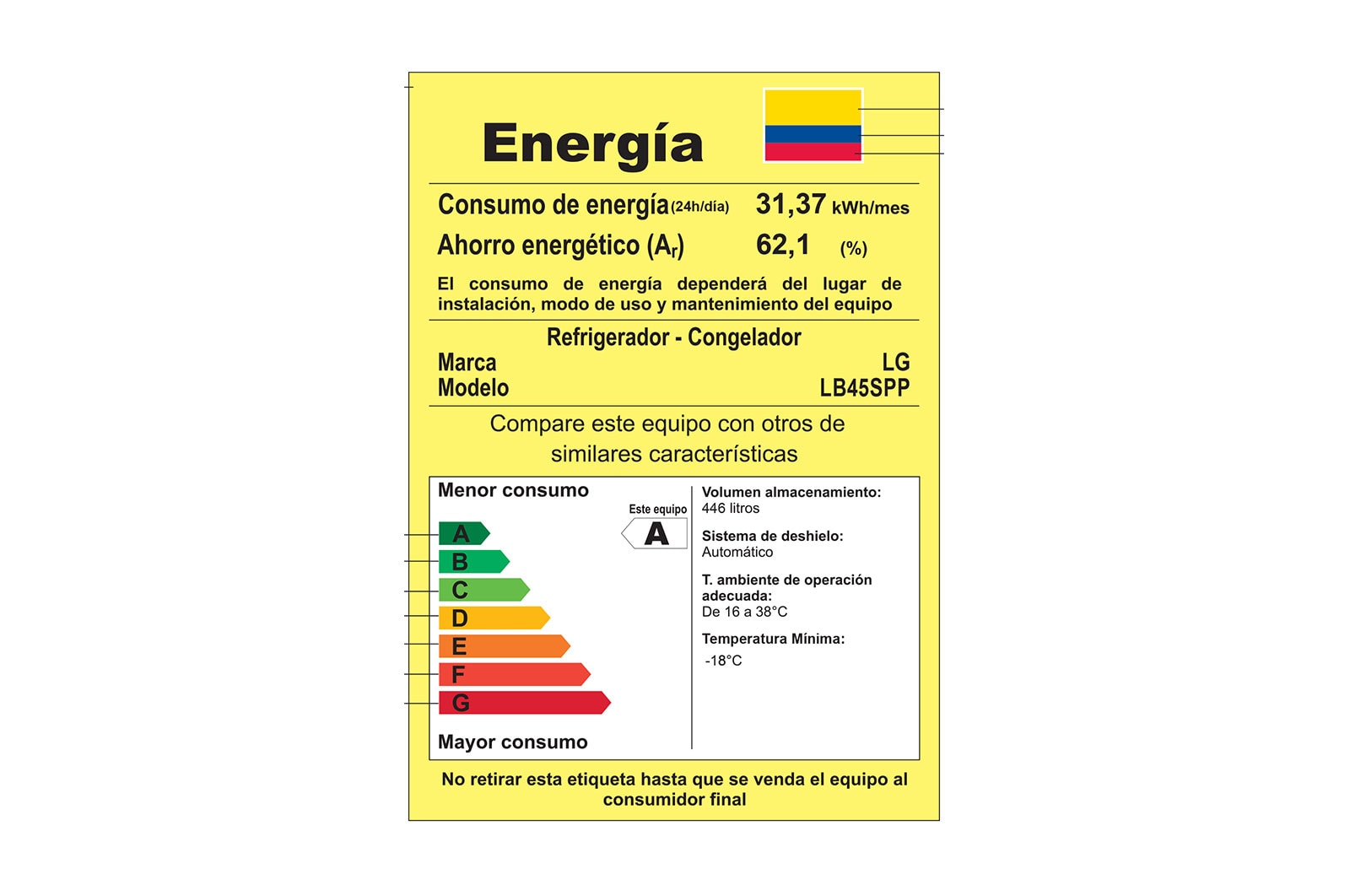 LG Nevera LG Bottom Freezer, 500lts, Tecnología NatureFRESH, Acabado Platinum Silver, LB45SPP