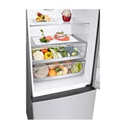 LG Nevera LG Bottom Freezer, 500lts, Tecnología NatureFRESH, Acabado Platinum Silver, LB45SPP