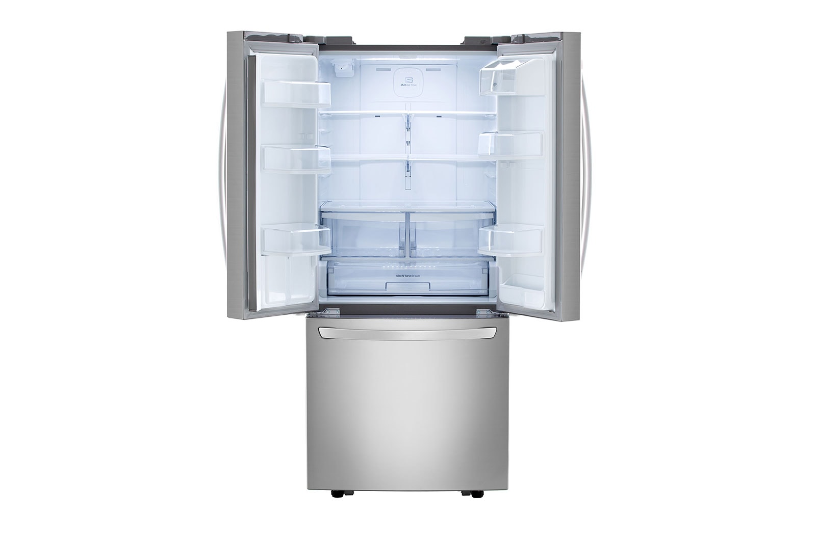 LG Nevecón Tipo europeo de 650 LTS, No frost, Acabado Acero Inoxidable Inverter Lineal Compressor, LM-F223RSX