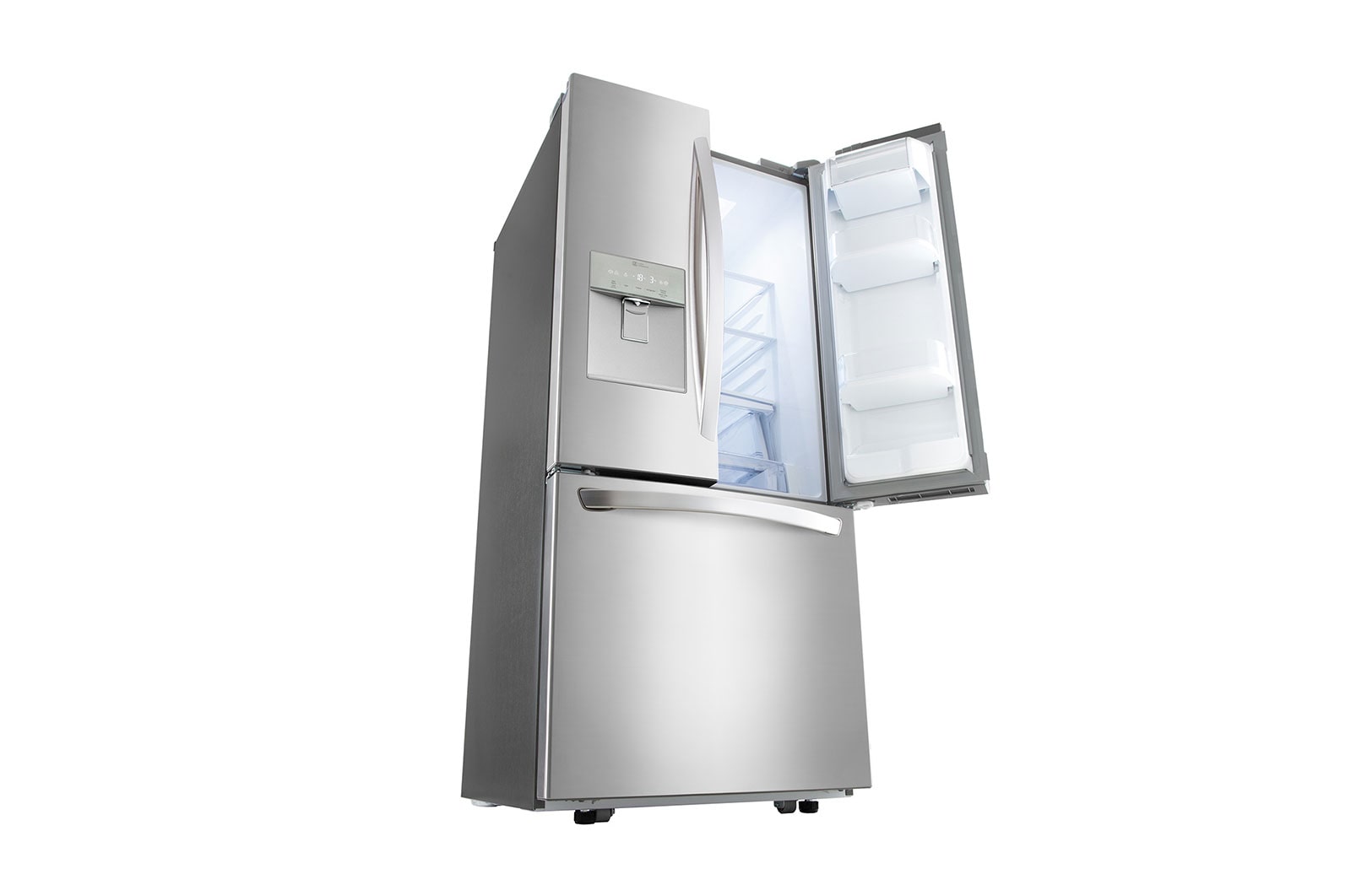 LG Nevecón Tipo europeo de 650 LTS, No frost, Acabado Acero Inoxidable Inverter Lineal Compressor, LM-F223RSX