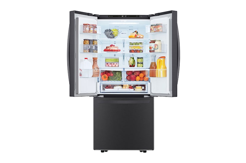 Vista forntal Nevecón LG LM22BGTK puertas abiertas lleno