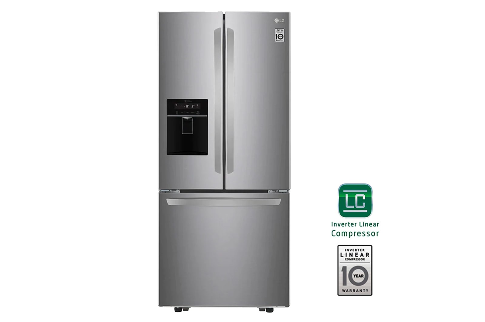 LG Nevecón French Door  618L | Linear Inverter, acabado PS3, LM22SGPK