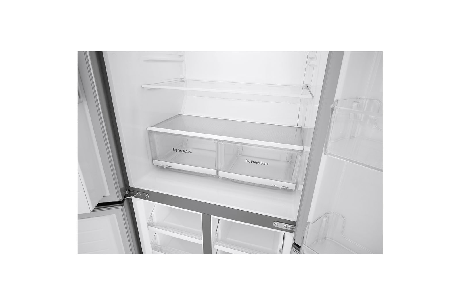LG Nevecon tipo europeo, 506L, ThinQ, acero inoxidable, Inverter Linear Compressor, Hygiene Fresh+, 10 años de garantía, LM57SPP1