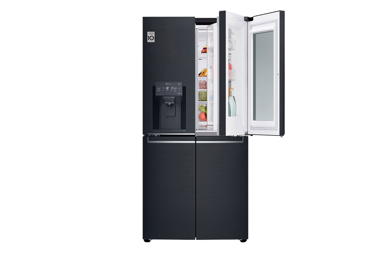 Nevecón LG LM57SXT InstaView puerta doble derecha abierta