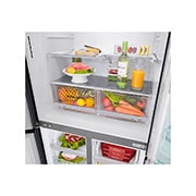 Vista almacenamiento interior con alimentos Nevecón LM57SXT InstaView