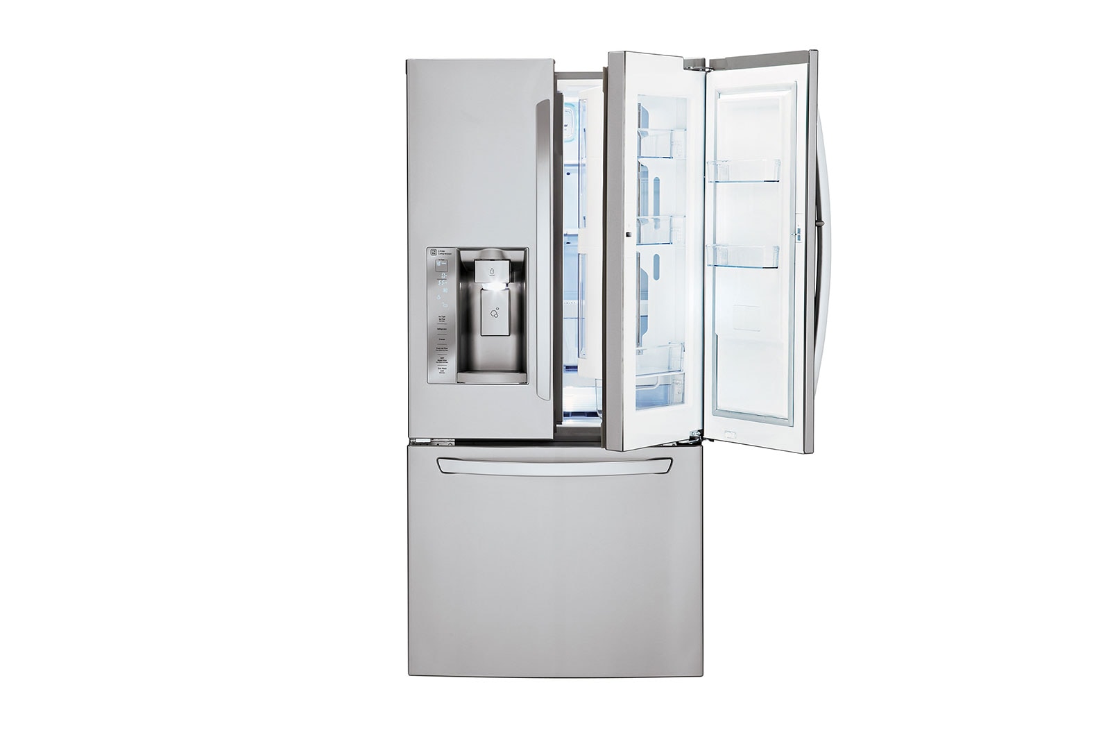 LG Nevecón Tipo europeo con Door-in-Door® de 740,2 LTS, No frost, Acabado Acero Inoxidable, filtro Fresh Filter, Inverter Lineal Compressor, LM63SDS