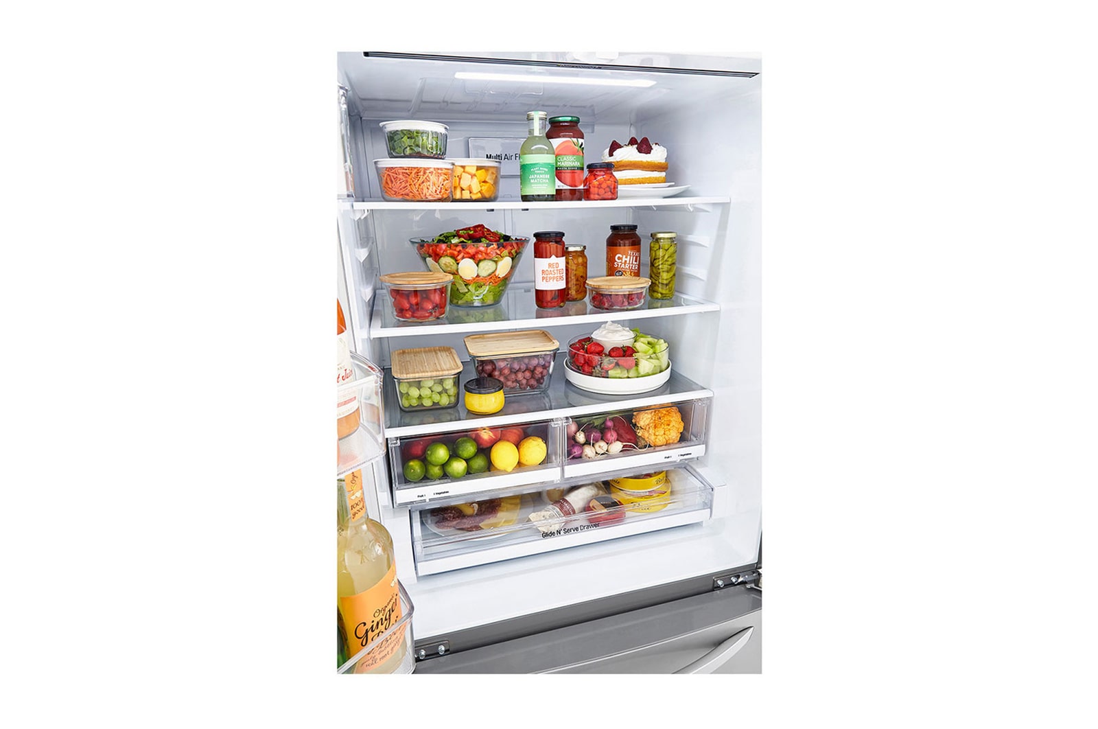 LG Nevecón tipo europeo-3 puertas, 695L, Acabado STS, Inverter Linear Compresor, dispensador agua - hielo, LINEAR Cooling, Door Cooling, ThinQ, Garantía 10 años en compressor, LM65SGS