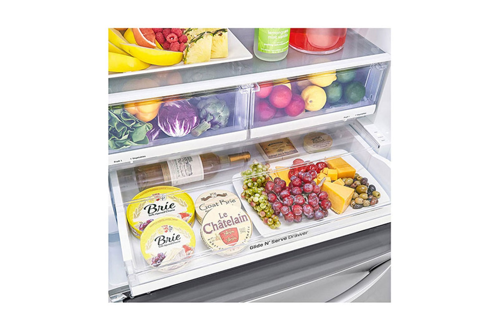 LG Nevecón tipo europeo-3 puertas, 695L, Acabado STS, Inverter Linear Compresor, dispensador agua - hielo, LINEAR Cooling, Door Cooling, ThinQ, Garantía 10 años en compressor, LM65SGS