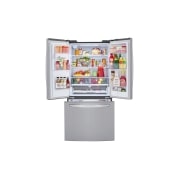 LG Nevecón tipo europeo-3 puertas, 695L, Acabado STS, Inverter Linear Compresor, dispensador agua - hielo, LINEAR Cooling, Door Cooling, ThinQ, Garantía 10 años en compressor, LM65SGS