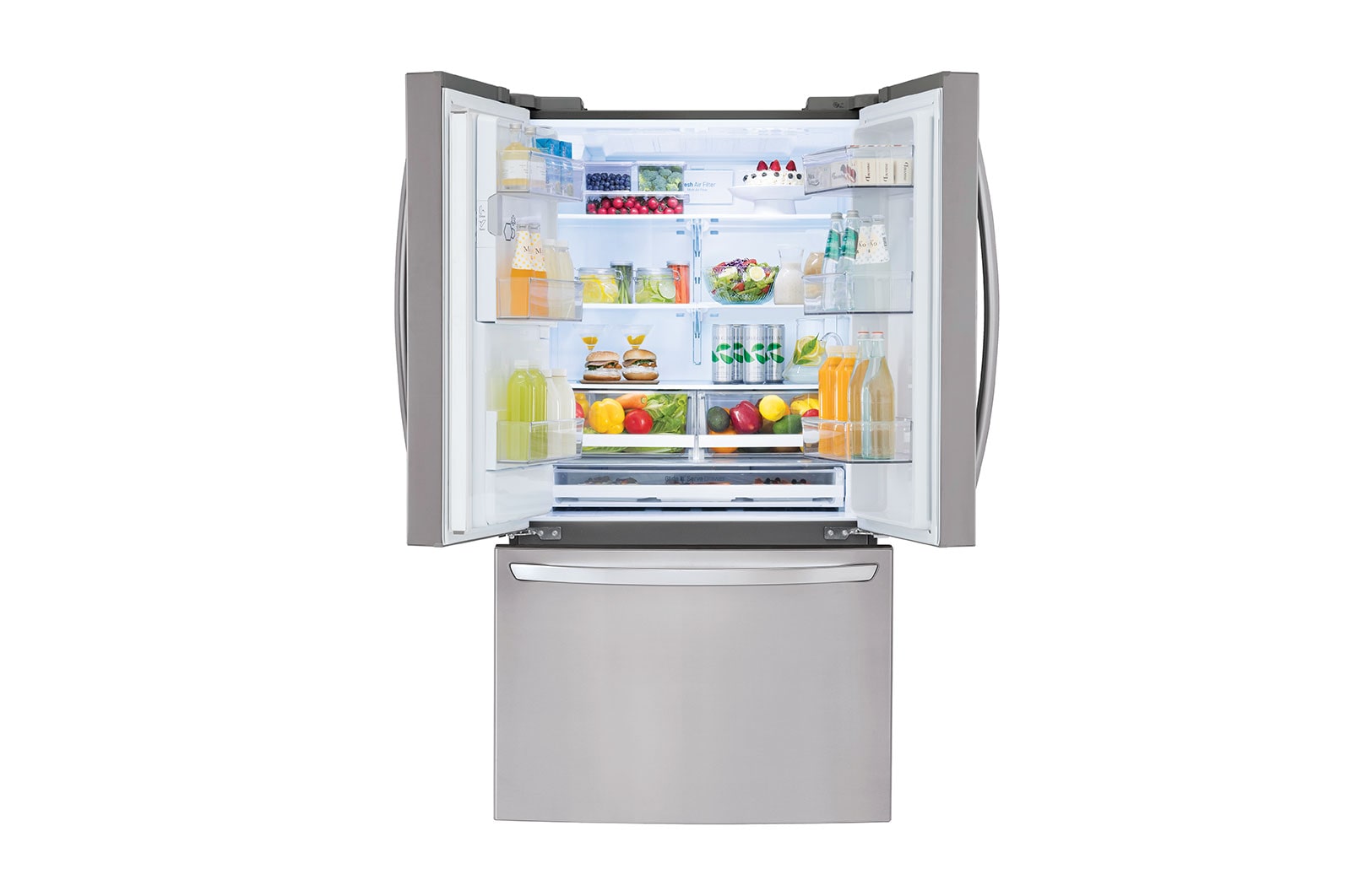 LG Nevecón Tipo europeo de 793LTS, No frost, Acabado Acero Inoxidable, Hygiene FRESH+TM, Inverter Lineal Compressor, LM75SGS