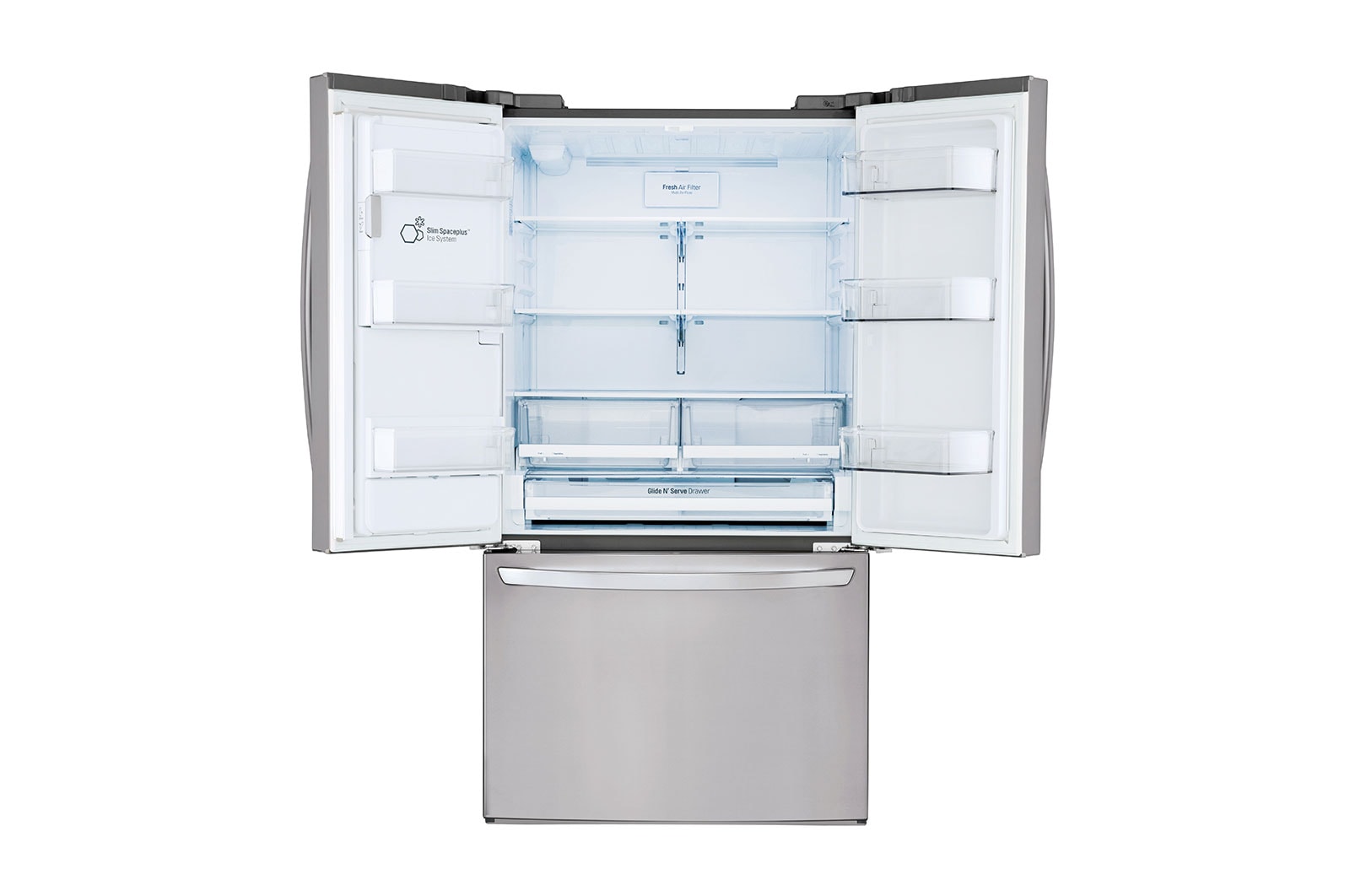 LG Nevecón Tipo europeo de 793LTS, No frost, Acabado Acero Inoxidable, Hygiene FRESH+TM, Inverter Lineal Compressor, LM75SGS