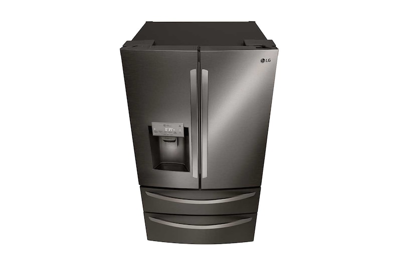 LG Nevecón Tipo europeo 4 puertas, capacidad 842 LTS, No frost, Acabado Matte Black, Inverter Lineal Compressor, LM80SGD