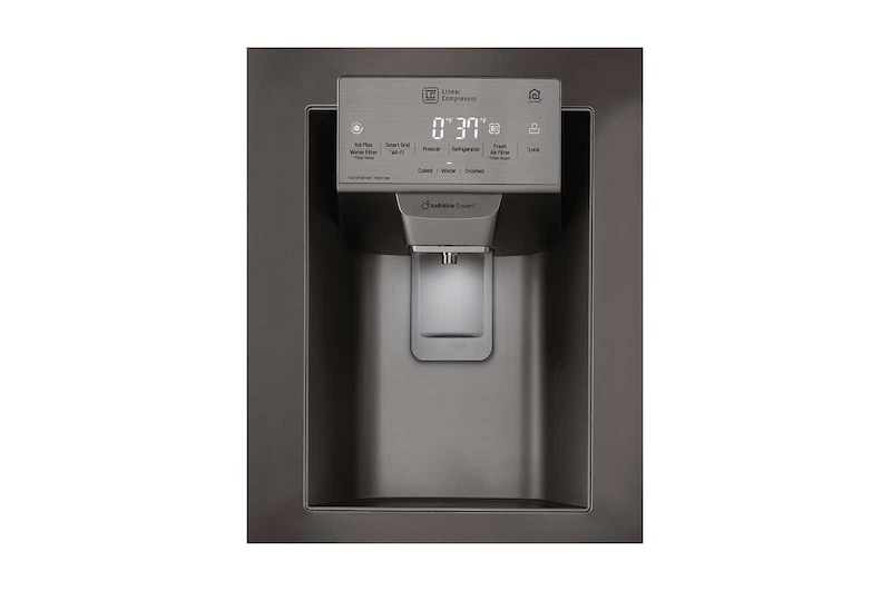 LG Nevecón Tipo europeo 4 puertas, capacidad 842 LTS, No frost, Acabado Matte Black, Inverter Lineal Compressor, LM80SGD