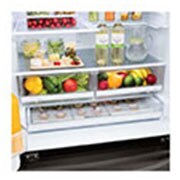 LG Nevecón Tipo europeo 4 puertas, capacidad 842 LTS, No frost, Acabado Matte Black, Inverter Lineal Compressor, LM80SGD