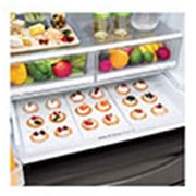 LG Nevecón Tipo europeo 4 puertas, capacidad 842 LTS, No frost, Acabado Matte Black, Inverter Lineal Compressor, LM80SGD