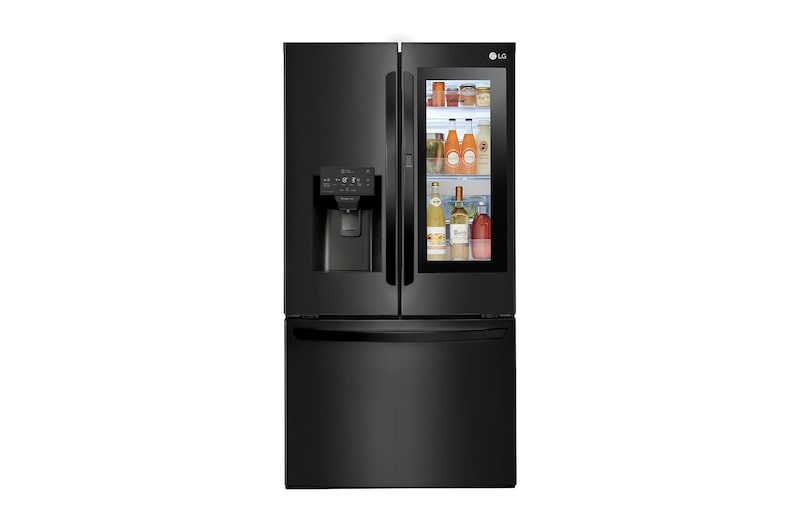 LG Nevecón LG InstaView Door-in-Door® Tipo Europeo 3 Puertas, capacidad 837 LTS, No Frost, Acabado Matte Black, Inverter Linear Compressor, LM80SXT