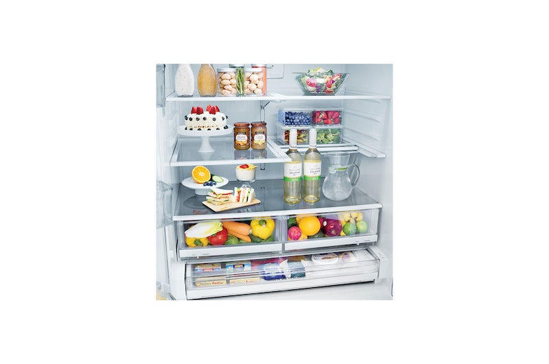LG Nevecón LG InstaView Door-in-Door® Tipo Europeo 3 Puertas, capacidad 837 LTS, No Frost, Acabado Matte Black, Inverter Linear Compressor, LM80SXT