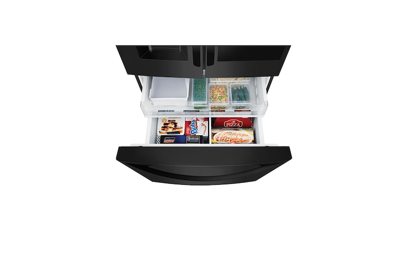 LG Nevecón LG InstaView Door-in-Door® Tipo Europeo 3 Puertas, capacidad 837 LTS, No Frost, Acabado Matte Black, Inverter Linear Compressor, LM80SXT