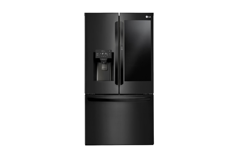 LG Nevecón LG InstaView Door-in-Door® Tipo Europeo 3 Puertas, capacidad 837 LTS, No Frost, Acabado Matte Black, Inverter Linear Compressor, LM80SXT