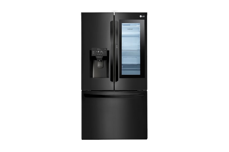 LG Nevecón LG InstaView Door-in-Door® Tipo Europeo 3 Puertas, capacidad 837 LTS, No Frost, Acabado Matte Black, Inverter Linear Compressor, LM80SXT