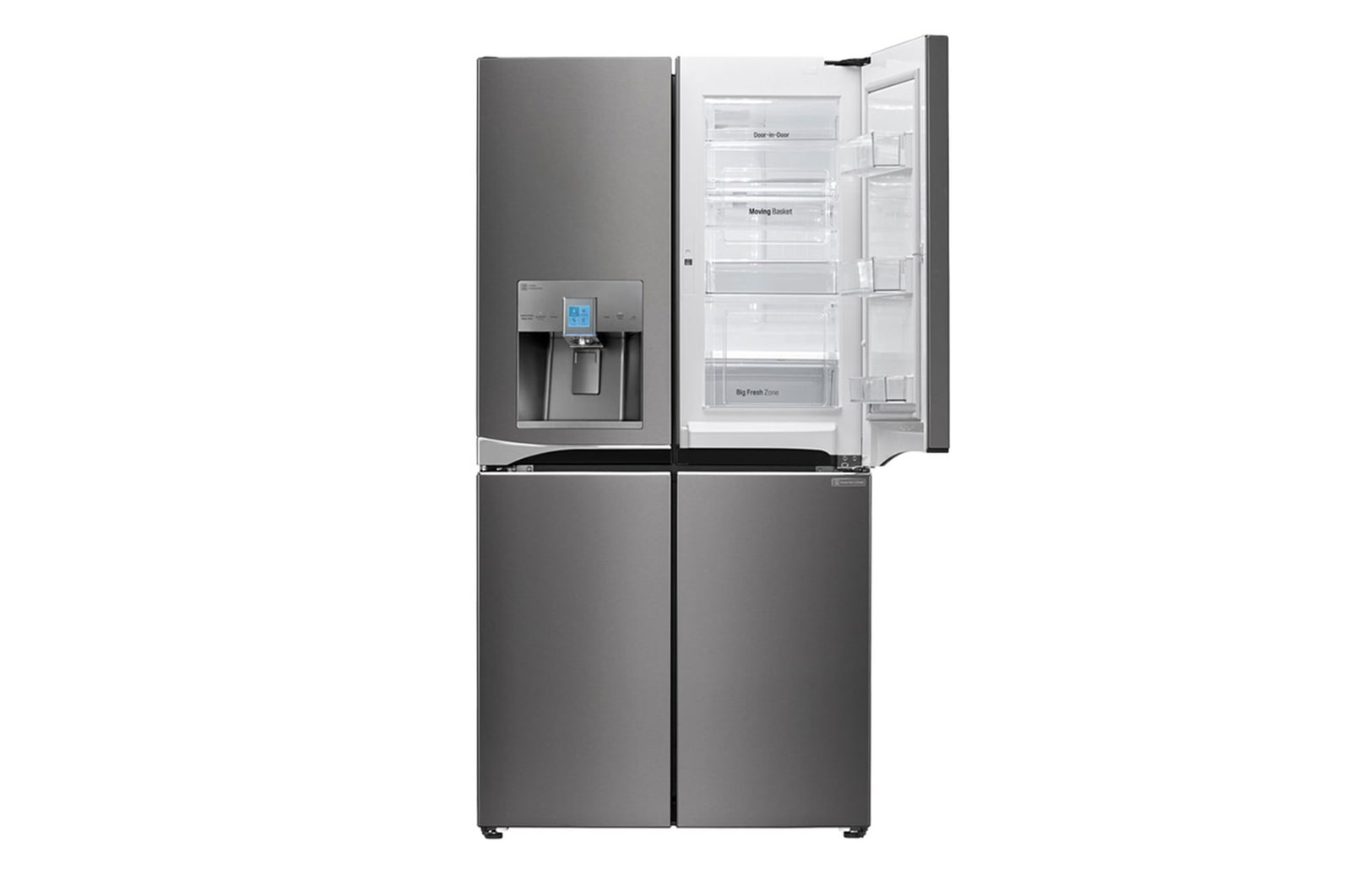 LG Nevecón LG con Door-in-Door®, Tipo europeo de 889 LTS, No frost, Acabado Acero Inoxidable, Filtro Hygiene Fresh+®, Inverter Lineal Compressor, LM86SDD1