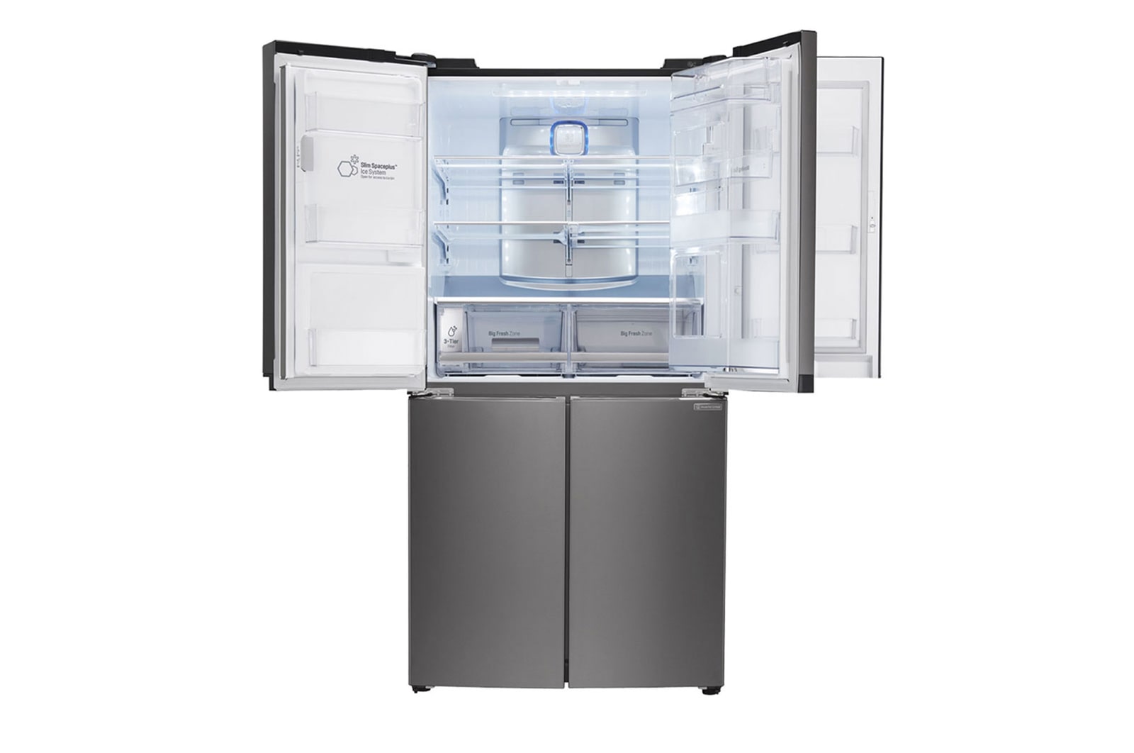 LG Nevecón LG con Door-in-Door®, Tipo europeo de 889 LTS, No frost, Acabado Acero Inoxidable, Filtro Hygiene Fresh+®, Inverter Lineal Compressor, LM86SDD1