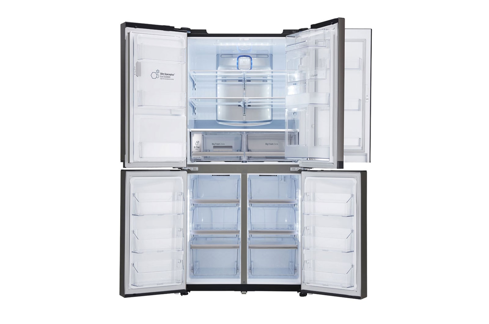 LG Nevecón LG con Door-in-Door®, Tipo europeo de 889 LTS, No frost, Acabado Acero Inoxidable, Filtro Hygiene Fresh+®, Inverter Lineal Compressor, LM86SDD1