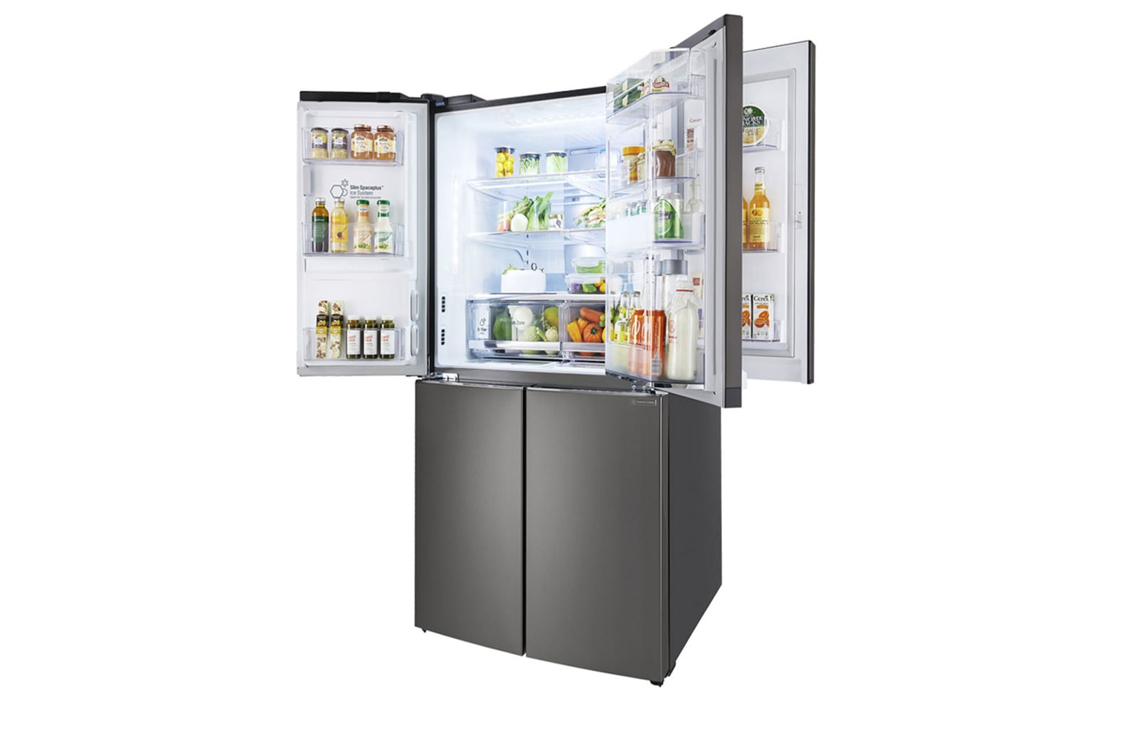 LG Nevecón LG con Door-in-Door®, Tipo europeo de 889 LTS, No frost, Acabado Acero Inoxidable, Filtro Hygiene Fresh+®, Inverter Lineal Compressor, LM86SDD1