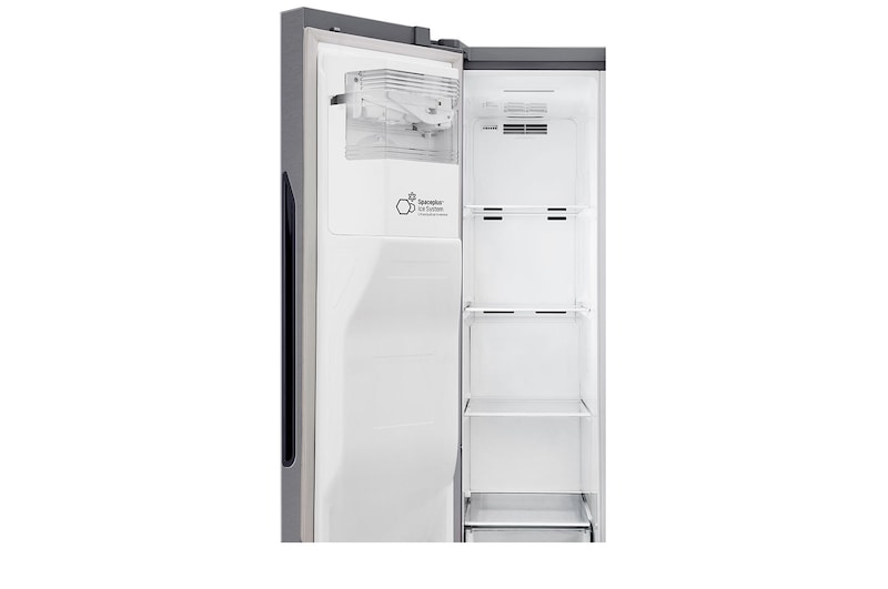 LG Nevecón LG Side by Side, capacidad de 591 LTS, acadabo Platimun Silver, Inventer Linear Compresor, LS63SPGK