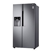 LG Nevecón LG Side by Side, capacidad de 591 LTS, acadabo Platimun Silver, Inventer Linear Compresor, LS63SPGK