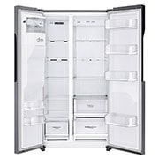 LG Nevecón LG Side by Side, capacidad de 591 LTS, acadabo Platimun Silver, Inventer Linear Compresor, LS63SPGK
