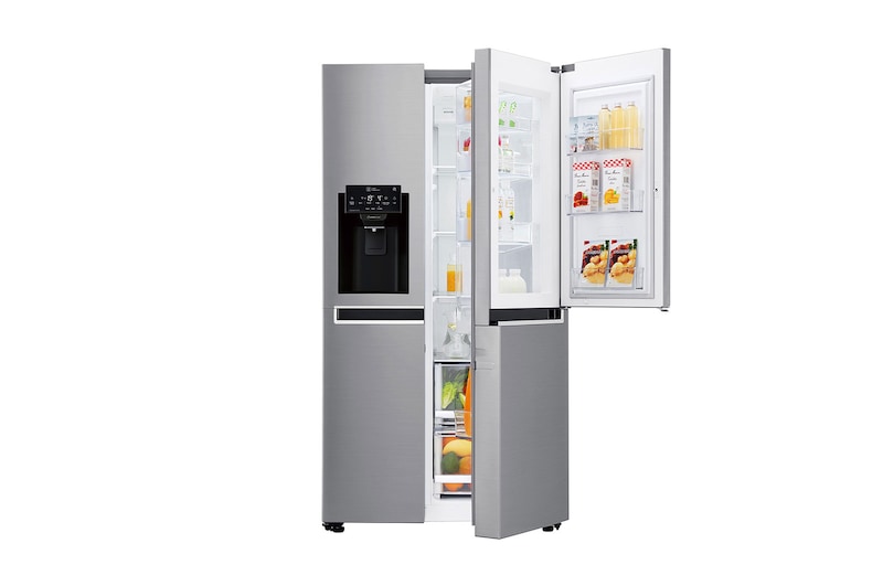 LG Nevecon Door-in-Door®, Side by Side, capacidad 668 LTS, acabado Platimun Silver, Inverter Linear Compresor, LS65SDP1