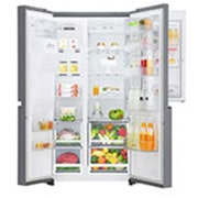 LG Nevecon Door-in-Door®, Side by Side, capacidad 592L Brutos, acabado Platimun Silver, Inverter Linear Compresor, LS65SDPX