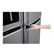 LG Nevecon Door-in-Door®, Side by Side, capacidad 592L Brutos, acabado Platimun Silver, Inverter Linear Compresor, LS65SDPX