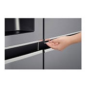 LG Nevecon Door-in-Door®, Side by Side, capacidad 592L Brutos, acabado Platimun Silver, Inverter Linear Compresor, LS65SDPX