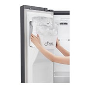 LG Nevecón Side by Side, capacidad de 668 LTS, acabado Platimun Silver, Inverter Linera Compresor., LS65SPP1