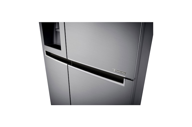 LG Nevecón Side by Side, capacidad de 668 LTS, acabado Platimun Silver, Inverter Linera Compresor., LS65SPP1
