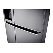 LG Nevecón Side by Side, capacidad de 592L Brutos, acabado Platinum Silver, Inverter Linear Compresor, LS65SPPX