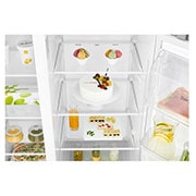 LG Nevecón Side by Side, capacidad de 592L Brutos, acabado Platinum Silver, Inverter Linear Compresor, LS65SPPX