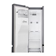 LG Nevecón Side by Side, capacidad de 592L Brutos, acabado Platinum Silver, Inverter Linear Compresor, LS65SPPX
