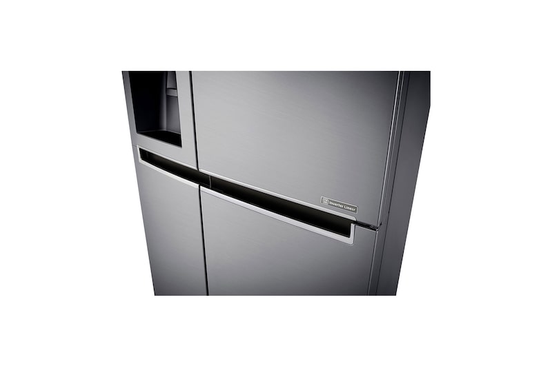 LG Nevecón Side by Side, capacidad de 592L Brutos, acabado Platinum Silver, Inverter Linear Compresor, LS65SPPX